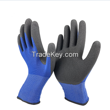 Latex Coated Industrial Safety Rubber Hand Protective Working Gloves