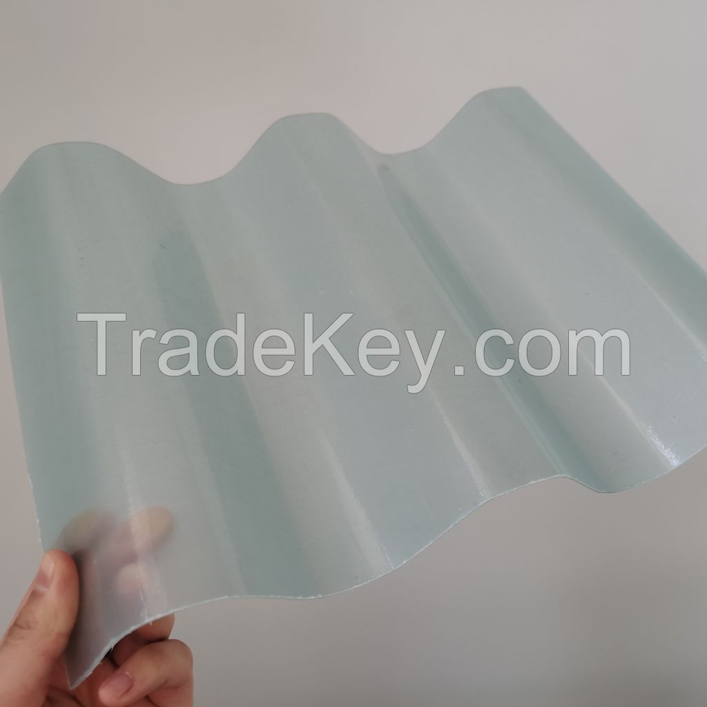 Plastic FRP Lighting Panel Skylight Transparent Glass Fiberglass Roofing Sheet 