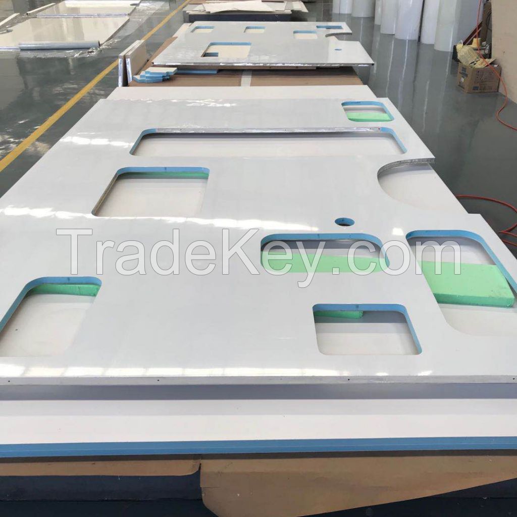 Gel Coated GRP FRP Plywood/XPS/Polyurethane PU Foam/PP Honeycomb FRP Sandwich Panel For Truck Body and Wall Panels