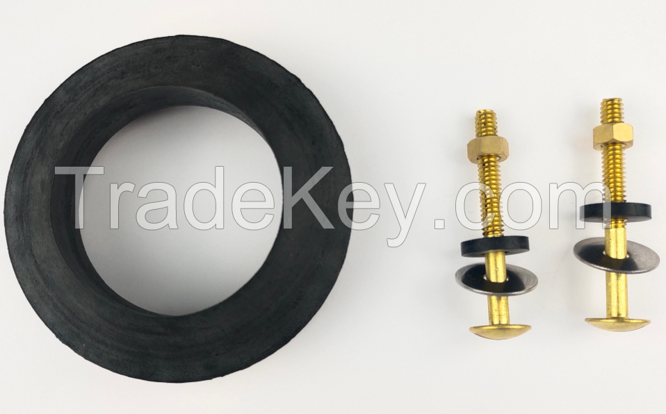 Toilet Kit Rubber Tank To Bowl Bolts and Rubber Gasket