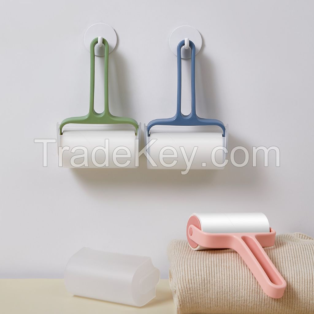 Hollow handle Tear-off roller sticky brush sticky paper replaceable
