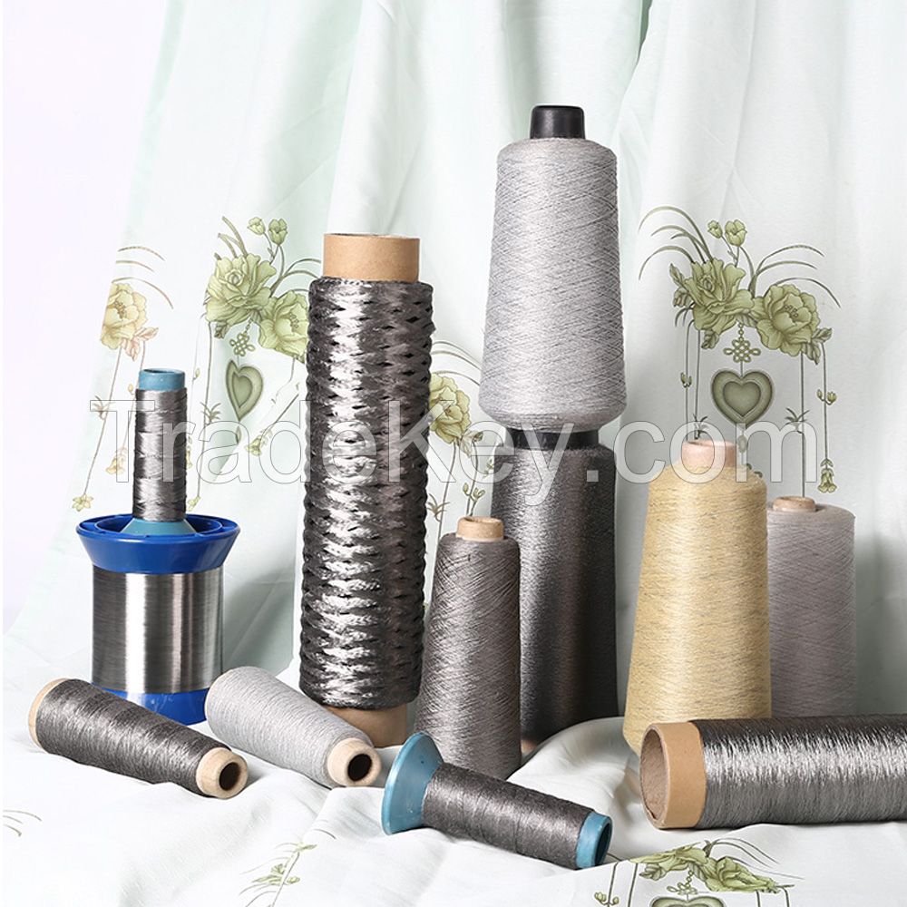 Textile Electric Temperature Heat Resistance Conductive Stainless Steel Blended Spun Yarn