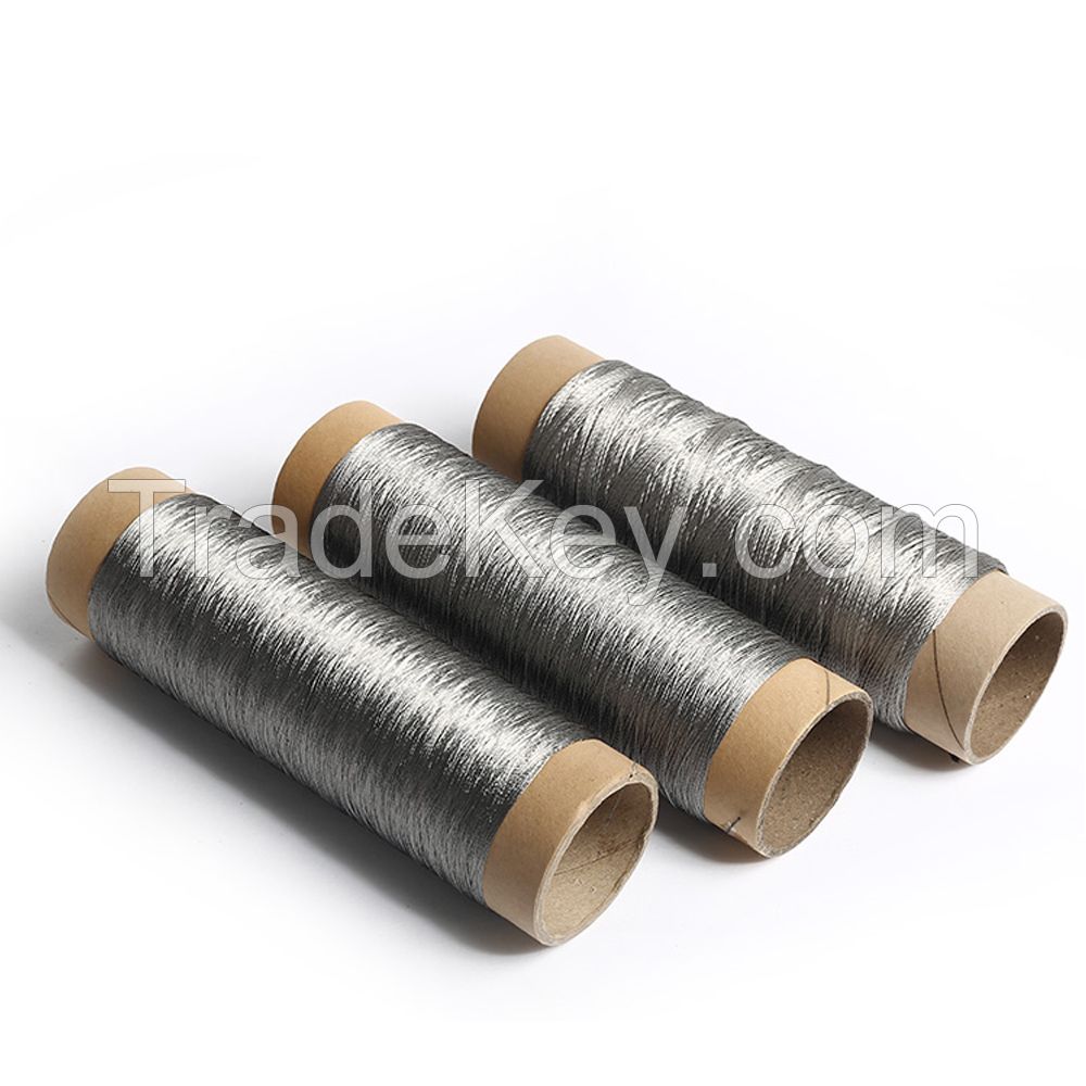 Fire Resistant Sew Thread Conductive Yarn Metal Fiber Yarn for Smart Textile