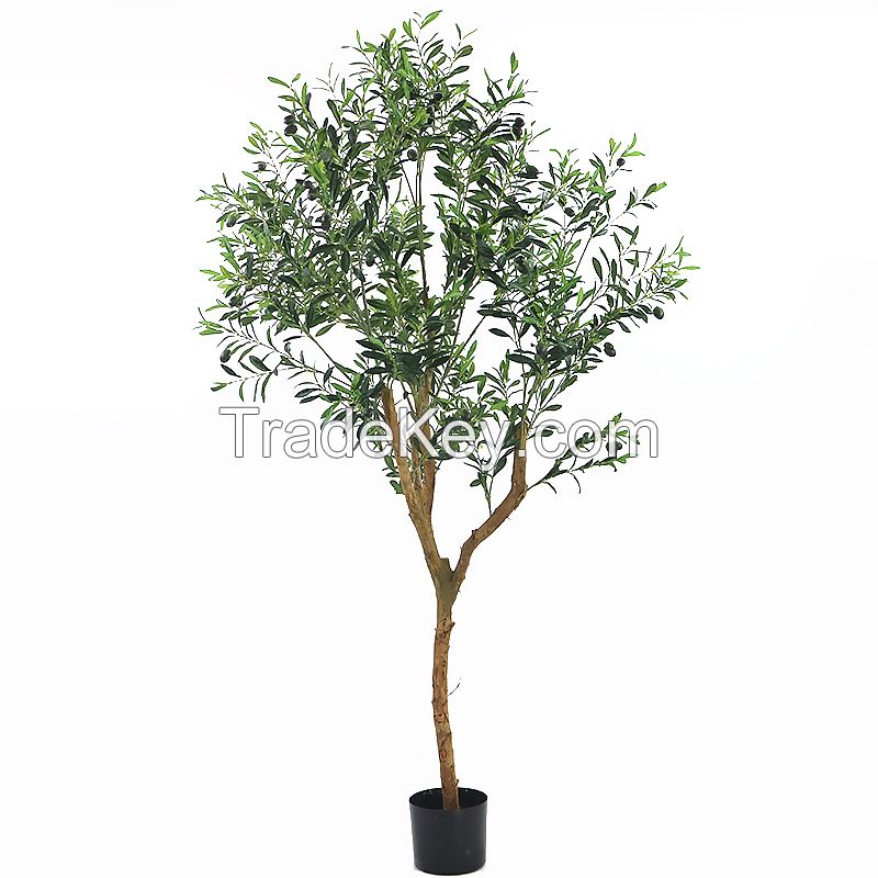 Plastic trunk 6 ft high artificial olive tree for home decoration 1 bu