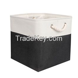 Collapsible Fabric Storage Cubes Fabric Storage Basket Cube with Handles for Organizing Shelf Nursery