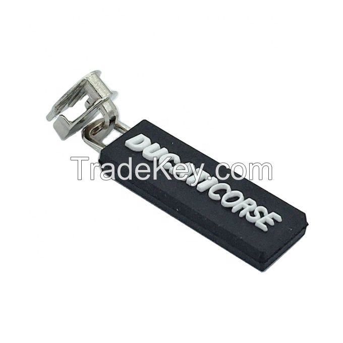 Custom Hot Selling Leather Silicone PVC Simple Type Zipper Puller