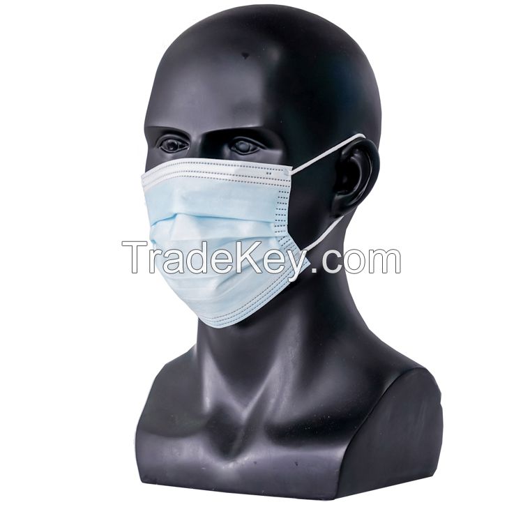 2021 Disposable face mask earloop type blue color