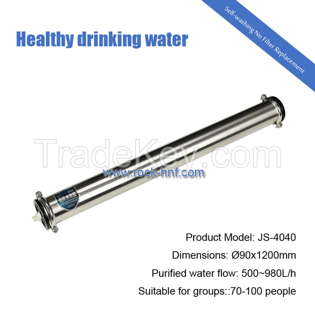 JS4040 Whole House No waste water No filter replacement No electricity required  Hollow Nanofiltration Membrane Water Purifier