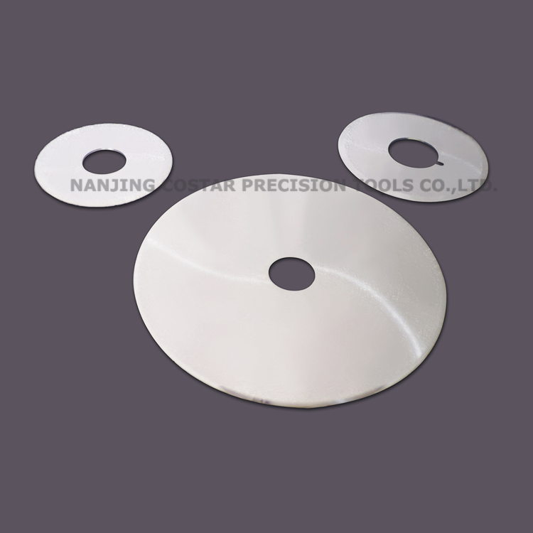 Tungsten carbide circular blade for cutting film, cigarette filter, rubber