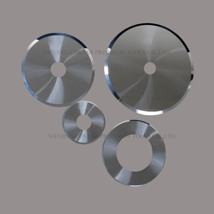Tungsten carbide circular blade for cutting film, cigarette filter, rubber
