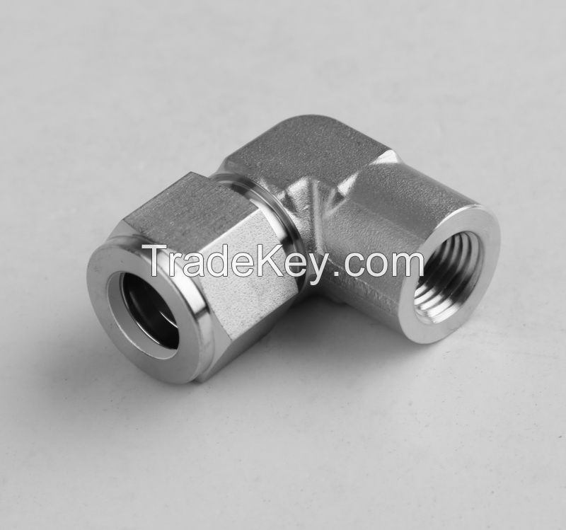 316 Stainless Steel Double Ferrule Union Elbow Pipe Fitting