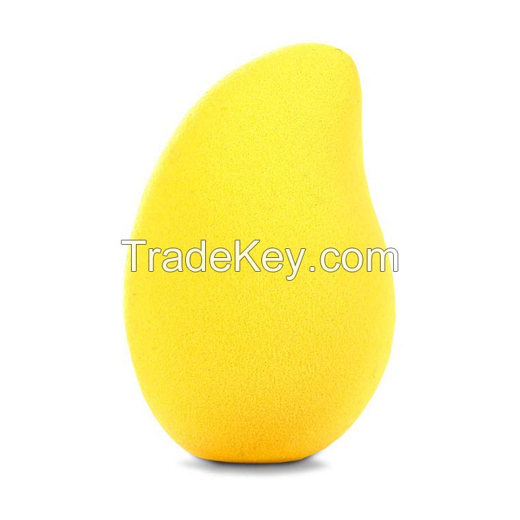 Wholesale Latex Free Soft Cosmetic Tools Yellow Green Beauty Sponge Mango Makeup Egg