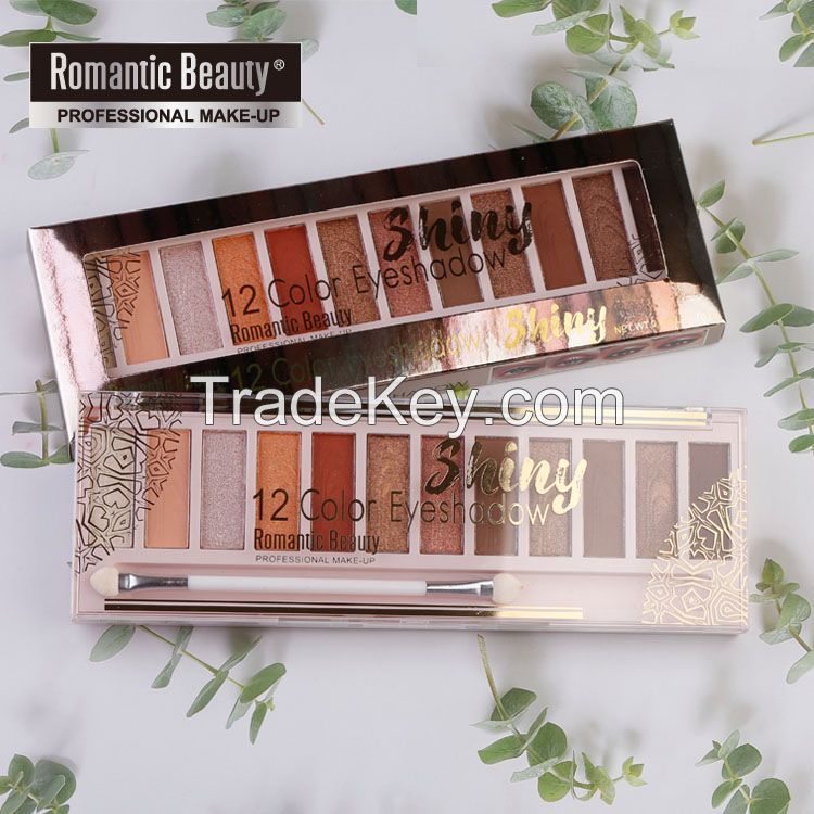 Custom Logo 12 colors Private Label Eyeshadow Packaging Square Palette