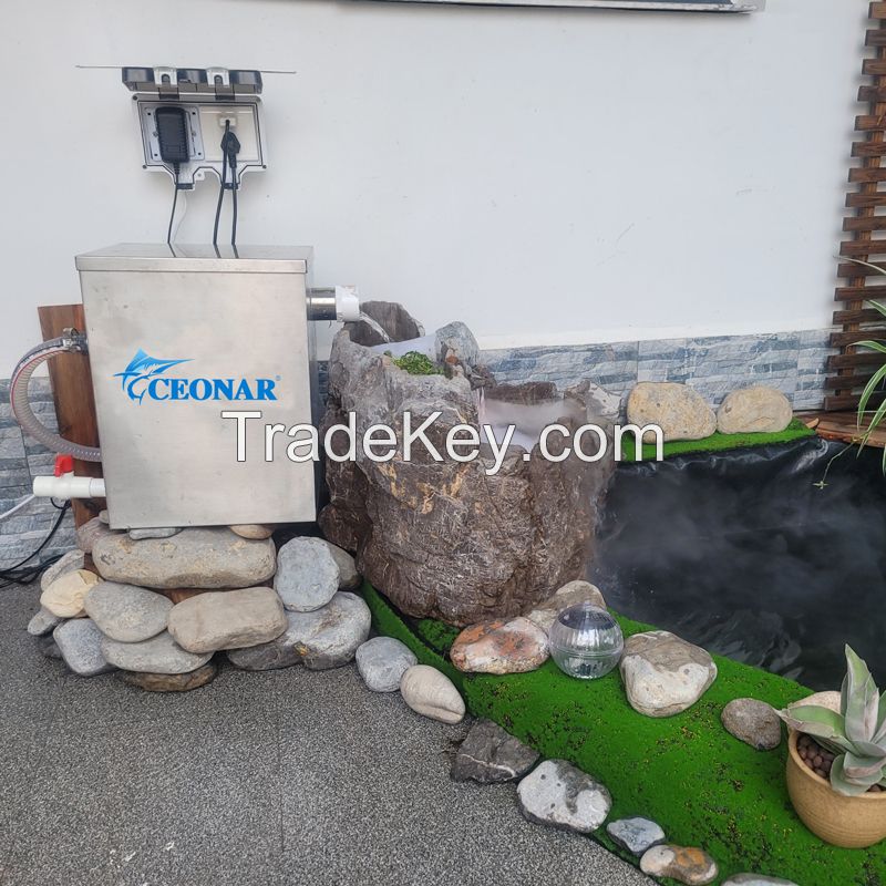 Indoor And Outdoor Large Fishpond Filter Customized Bio Filter Courtyard Rockery Stainless Steel Pond Filter