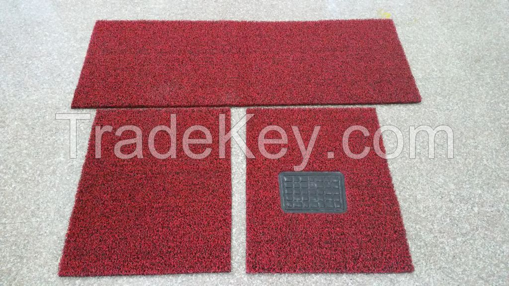 PVC car mat coil mat double color door mat