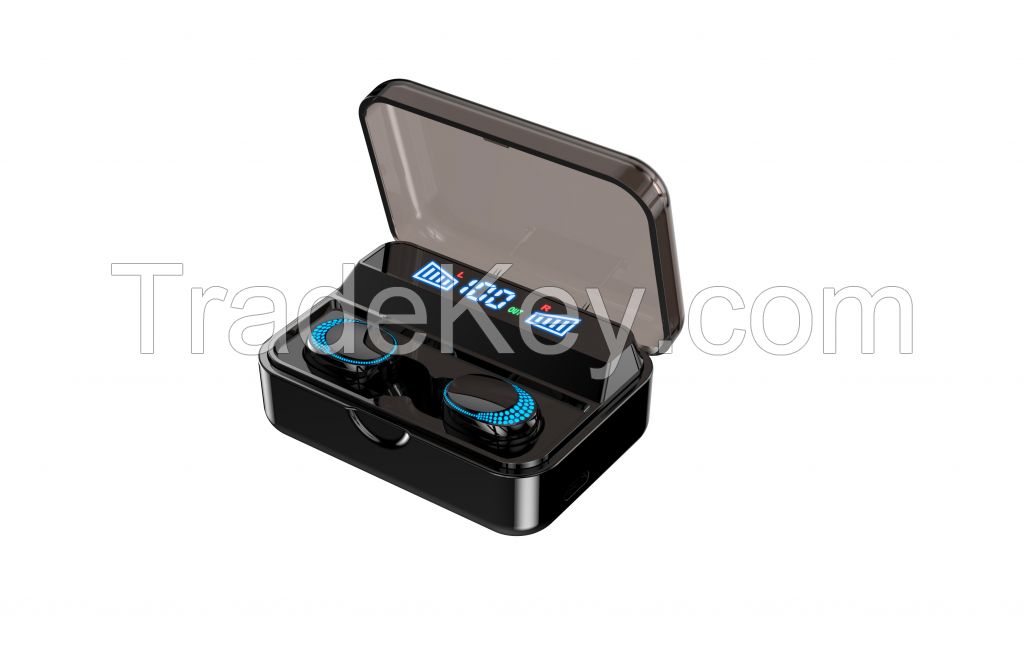 S590b Mini Wireless Bluetooth headset 5.0tws binaural waterproof charge digital display charging chamber to ear