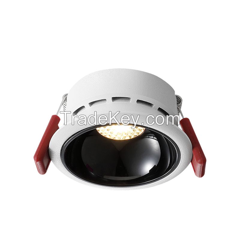 Hot Selling 7W/12W/15W/20W AC220-240V 2700K-5000K Beam Angle 60degree CRI>90 Anti-Glare Spotlight COB LED Ceiling Light