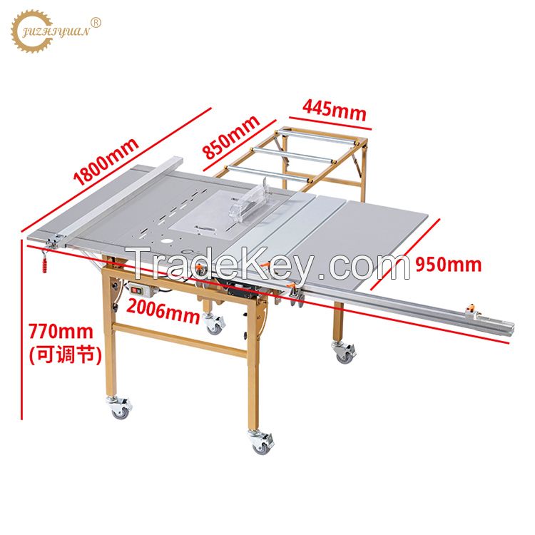 High  quality  Dist free portable sliding table saw machine for woodworking