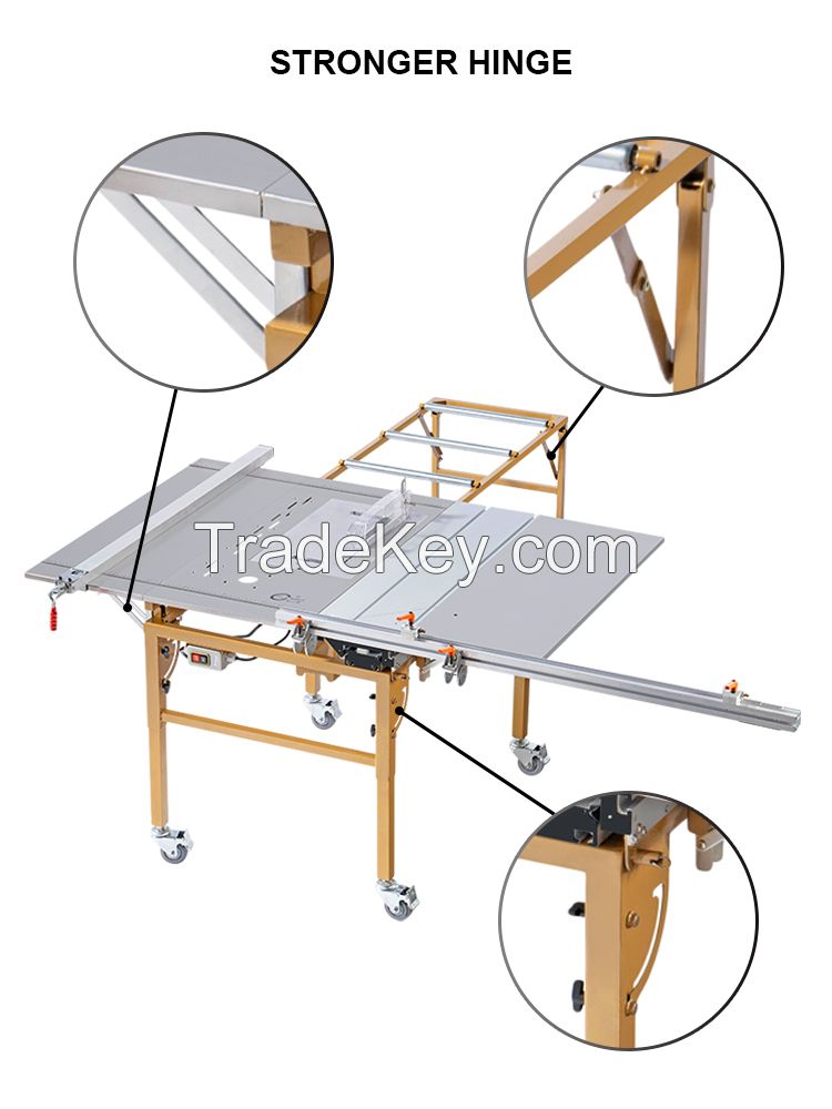 High  quality  Dist free portable sliding table saw machine for woodworking