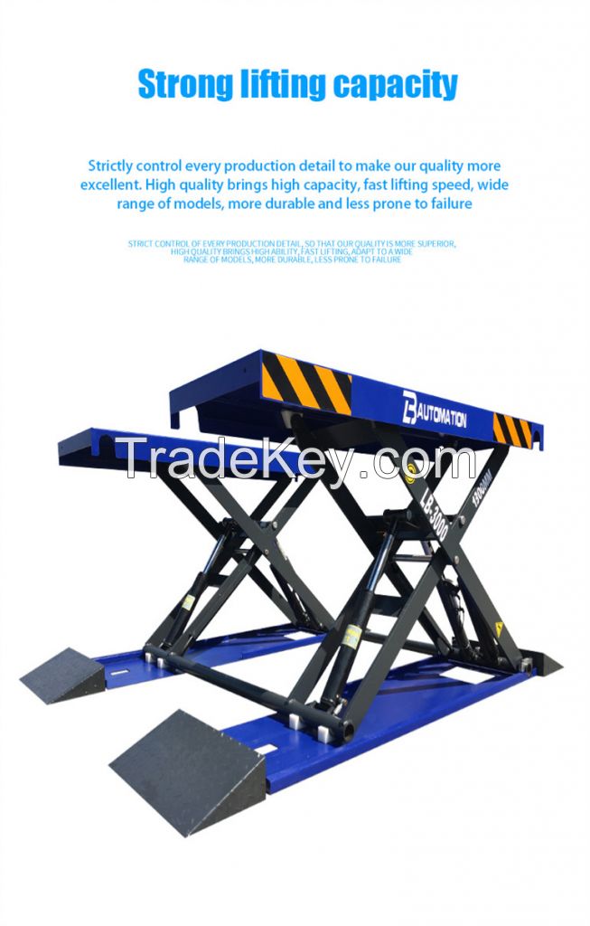 4 Tons Hydraulic Auto Car Scissor Lift Opposite Support 4 Cylinders Car Hoist for Sale