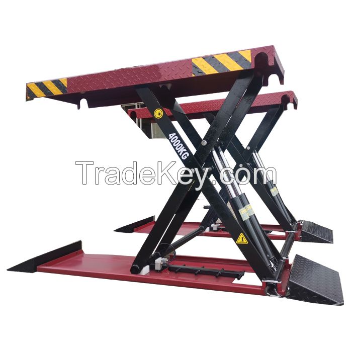 5 Tons Four Cylinder Hydraulic scissor Car Lift Factory Price  Auto Lift 