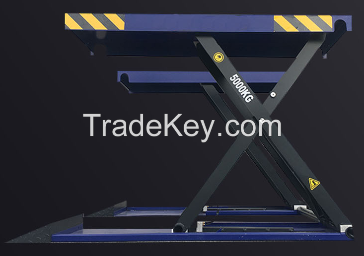 5Tons Auto Middle Lifting Machine Scissor Car Lift with 4 Cylinders Hydraulic Design