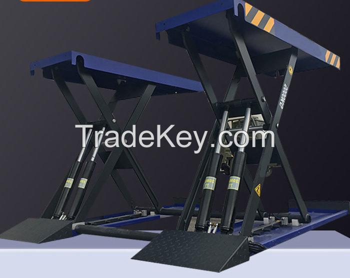 5Tons  Middle Rise Auto Scissor Car Lift with 4 Cylinders Hydraulic Design