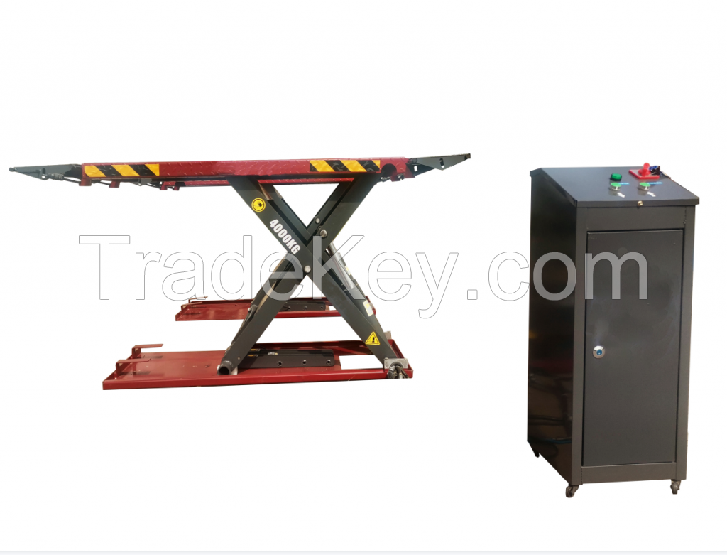 4000kg China Manufacturer CE Approved Four Cylinders  Car scissor Lift  