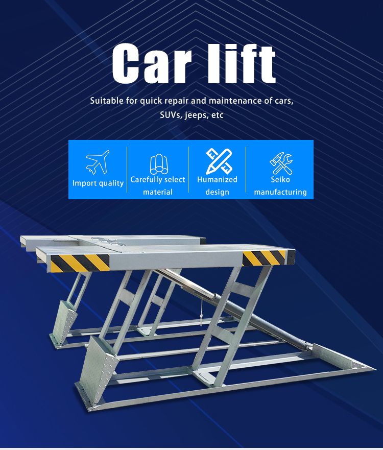 Car Lift LIBA 4000kgs Scissor Car Lift Designed on Ground Suitable for Home