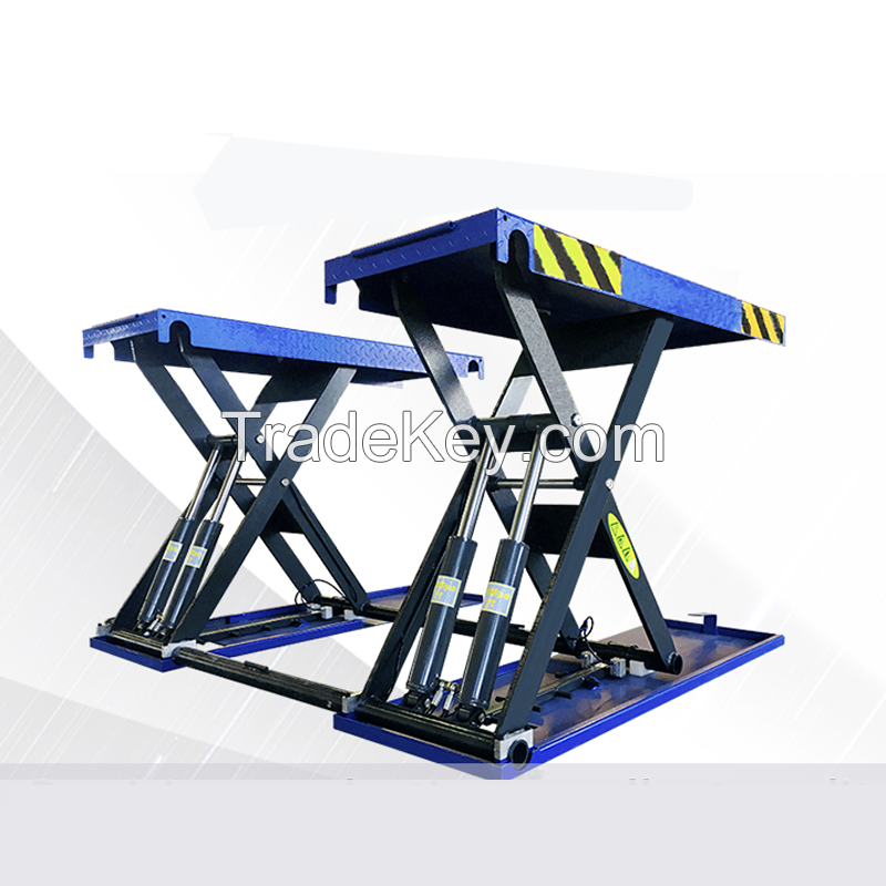 4000kg 4 Cylinders Hydraulic Mobile Car Lift Middle-Scissor Car Lift