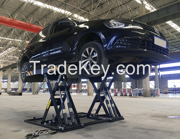 4000kg 4 Cylinders Hydraulic Mobile Car Lift Middle-Scissor Car Lift