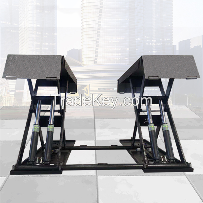 4000kg Middle-Scissor Car Lift with 4 Cylinders Hydraulic Design