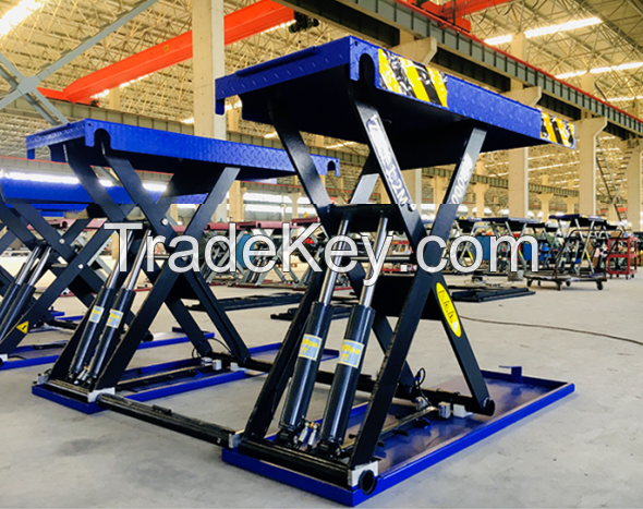 4000kg 4 Cylinders Hydraulic Mobile Car Lift Middle-Scissor Car Lift