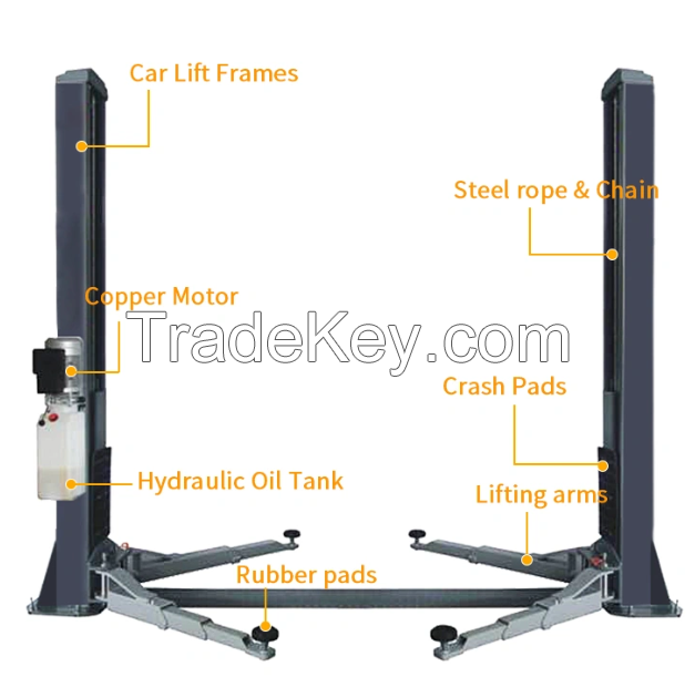 3500kg Automatic 2 post 3.5T car lifts 