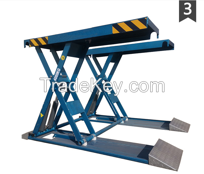 4000kg Garage Equipment Car Vertical Lifter Scissor Lift Price 4T Capacity