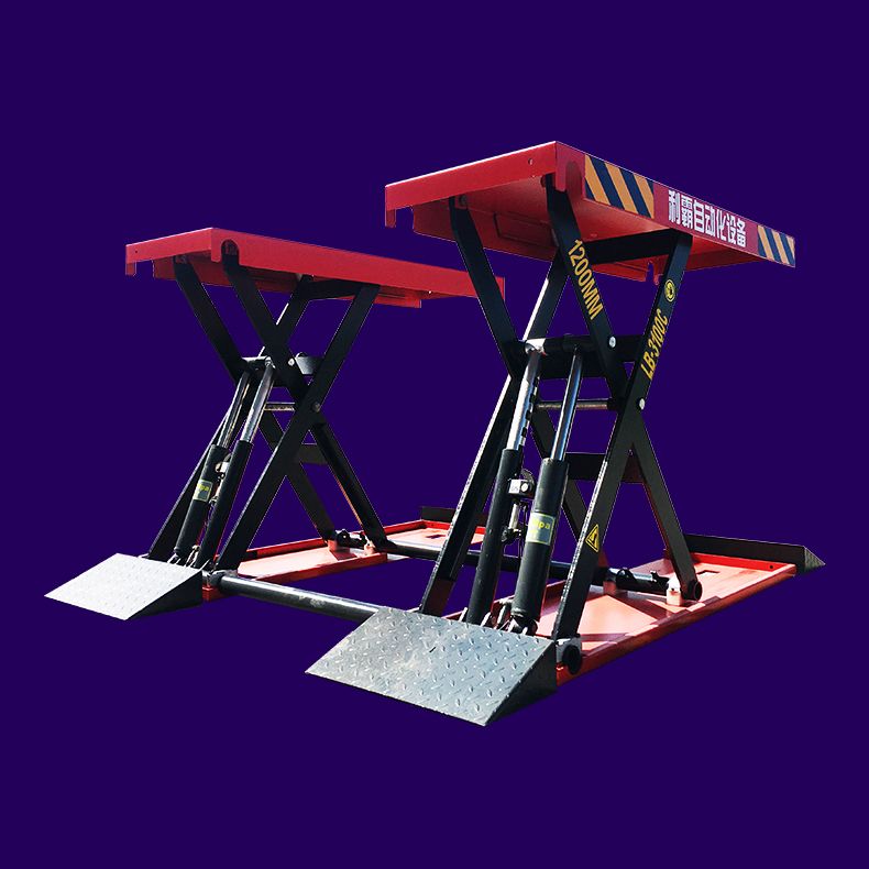 Car Lift LIBA Customized Double Desk Underground Hydraulic Stationary Car Scissor Lift