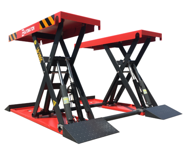 4000kg Opposite 4 Cylinders Professional Hydraulic Scissor Lift for Car/Trucks and Tires