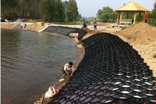 75mm/100mm/150mm/200mm HDPE Geocell conformed system for Replenishing Earth and Gravel by professional factory price
