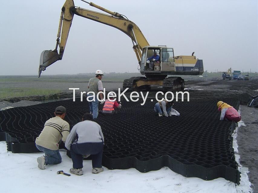 100MM height HDPE geocellas Geoweb conformed system for Replenishing Earth and Gravel by professional factory price