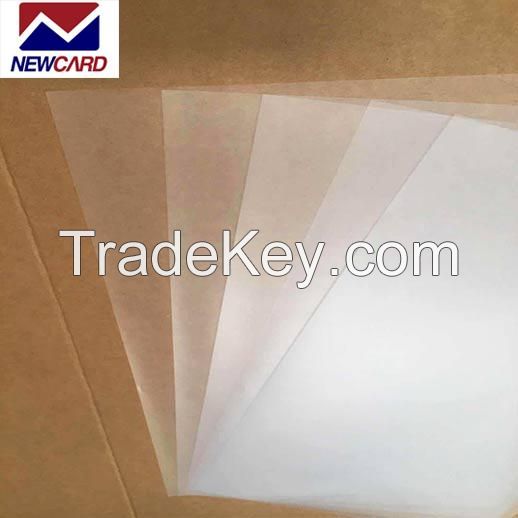 Newcard PVC normal coated overlay for card making and laminating