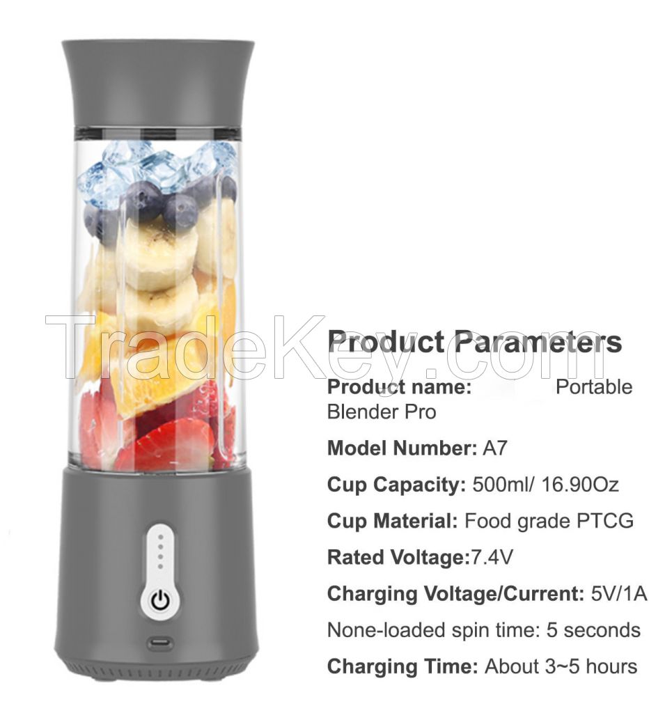 Amazon hot home use electric 6 blades 500ml electric Juice Blender