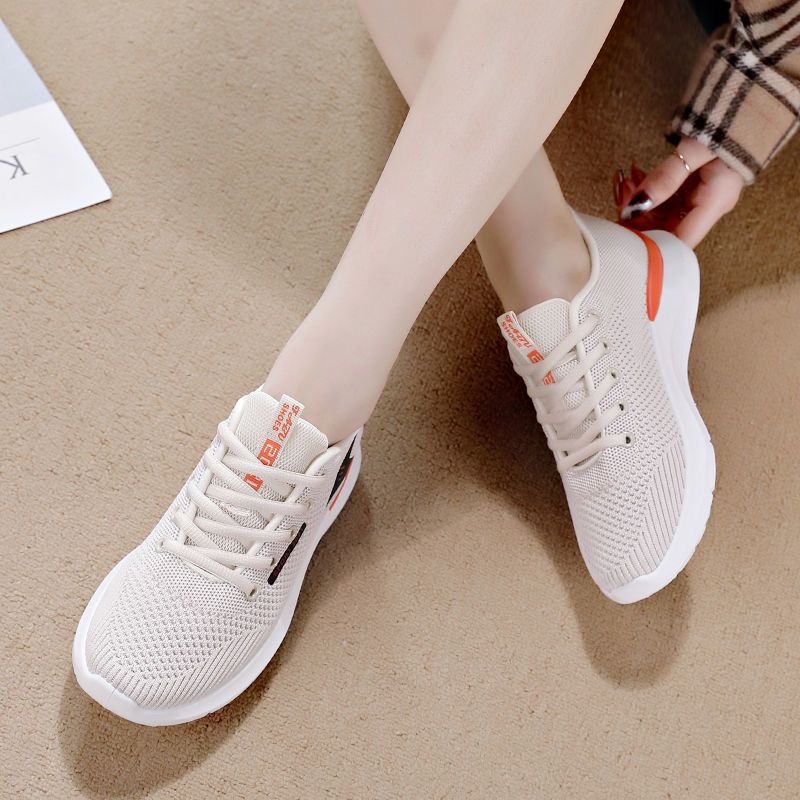 Running shoes lady lace up flat woman casual shoes