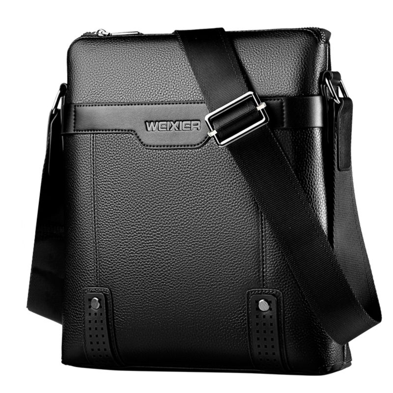 Men PU Leather Casual Business Messenger Shoulder Bag