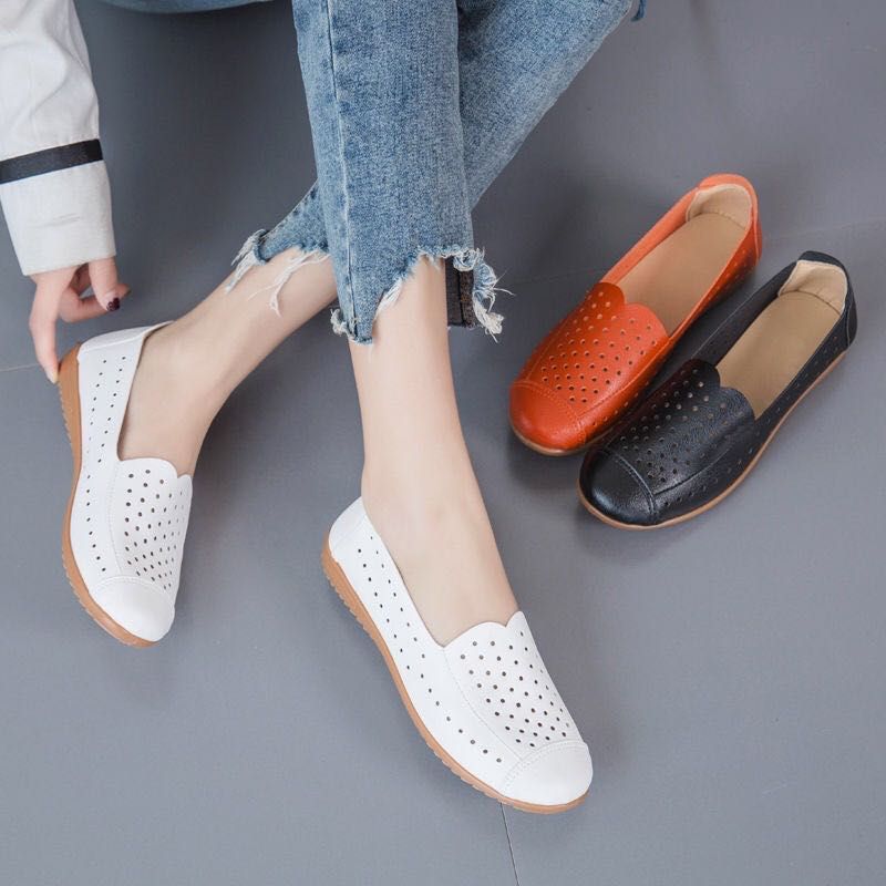  PU Leather Shoes Lady White 
