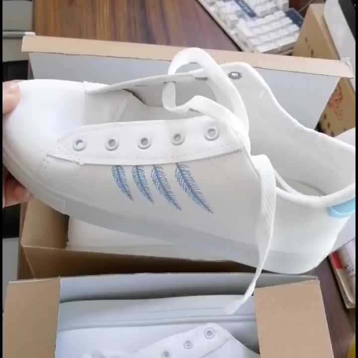 Flat Skateboard Shoes Girl Teens White 