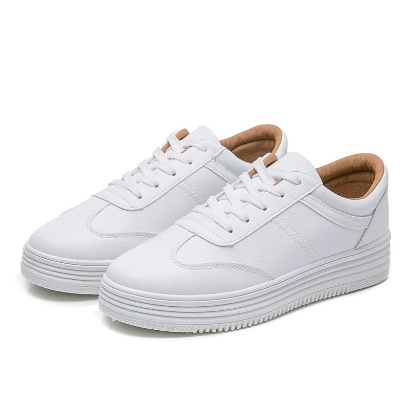 Flat Sneaker Pu Leather White