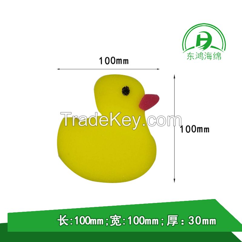 Animal Duck Shape Bath Toy Sponge PVC Plastic Baby Bath Toys