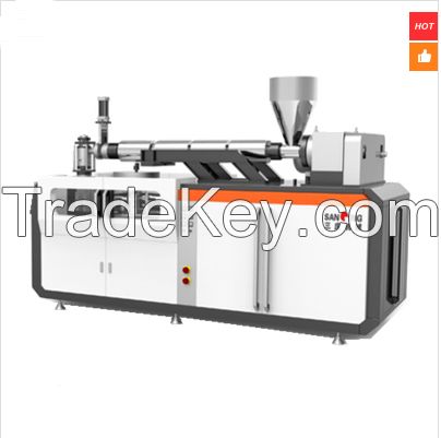 Patented New design Heavy Rotary 6 Molds on Extrusion blow molding machine