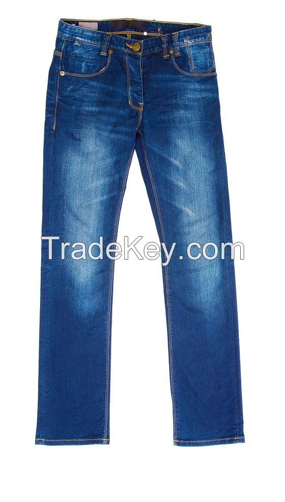 Men straight large size jeans loose fit stretch pants business all-match casual bottoms high-quality