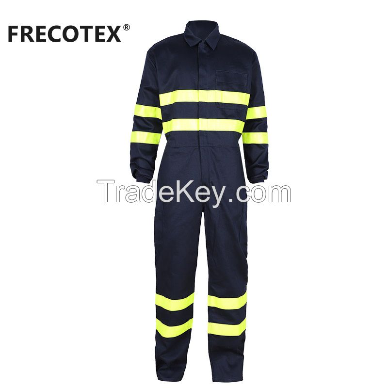 XINKE Construction Fire Proof Work Wear Fr Finished Antistatic Safety Coverall For Oil And Gas With Reflector